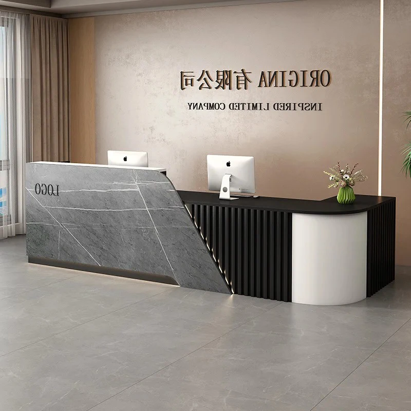 Bespaar ruimte Schoonheidsreceptiebalies Luxe salon Modern kantoor Accent Minimalistisch receptie Eenvoudig Mostrador loungemeubilair