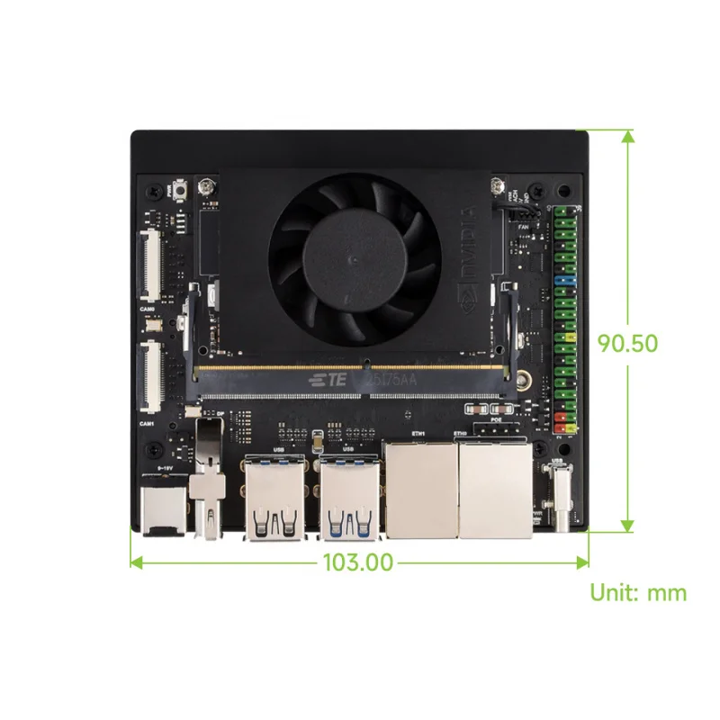 

SKU-33179 Waveshare Orin NX AI Dual ETH Development Kit Embedded And Edge Systems, Options for 8GB 16GB Memory Jetson