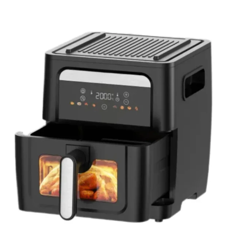 New intelligent 8.5 L 2-in-1 air fryer with BBQ non-stick digital control household air fryer