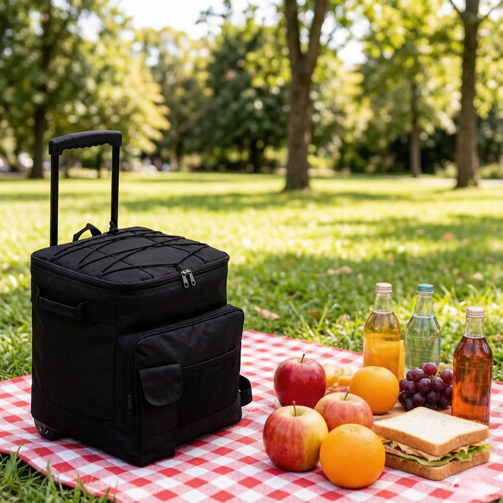 Trolley Cooler Bag, Insulated Bag, Camping Cooler Bag, Outdoor Picnic Bag