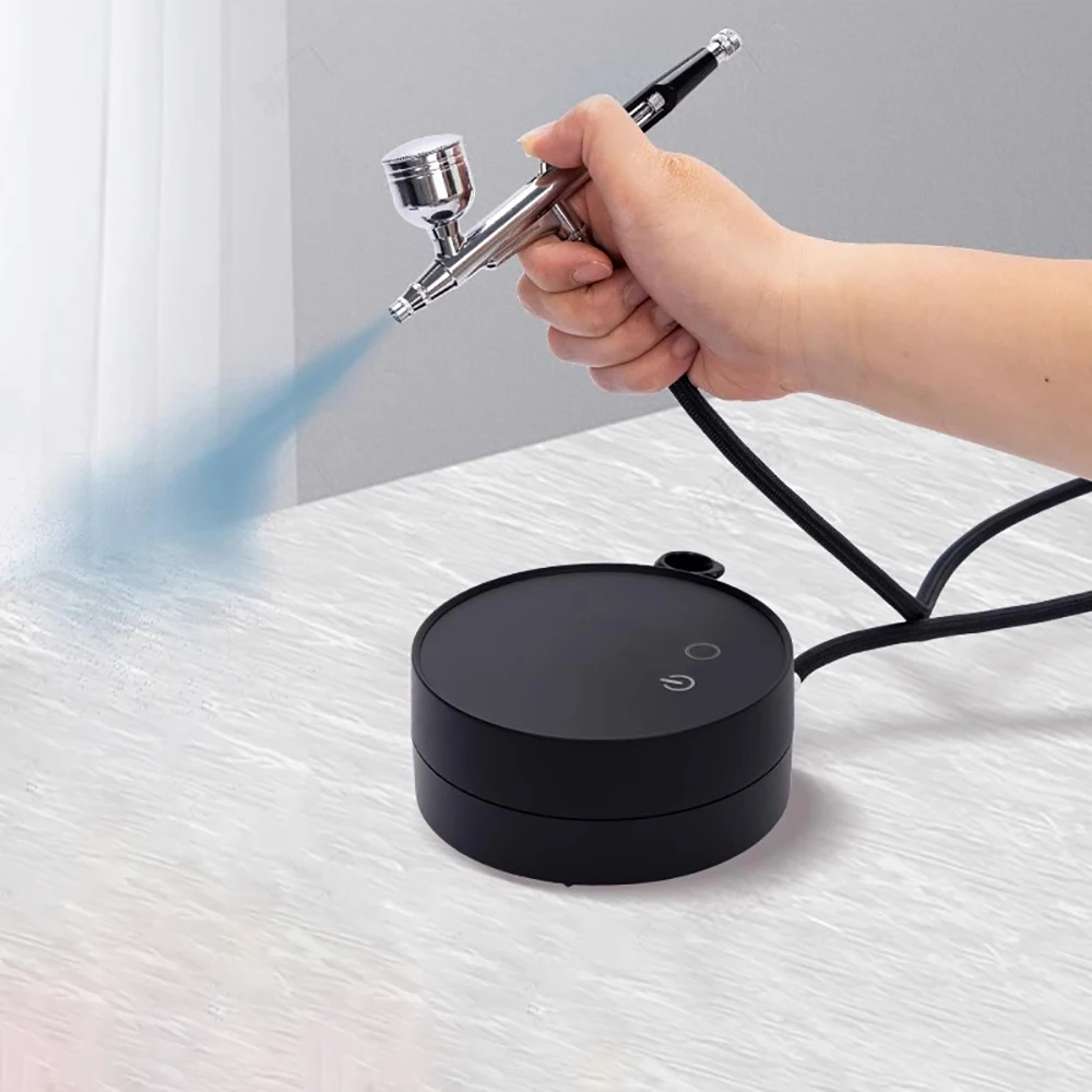 Tragbare elektrische Keramik-Glasur-Sprühpumpe – 0,3-mm-Düsen-Glasur-Sprühgerät, einstellbarer Luftdruck, niedrige Vibration, 20-ml-Farbbecher