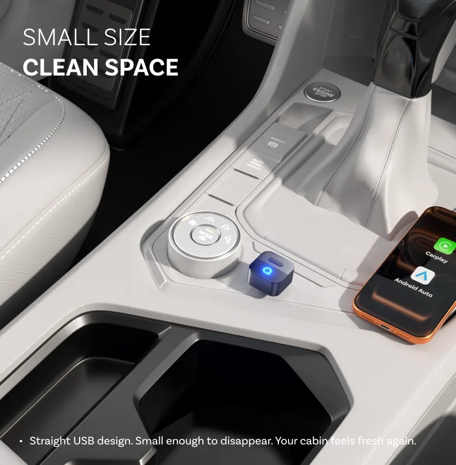 Ottocast Mini Pico Wireless CarPlay Android Auto Adapter Plug Play