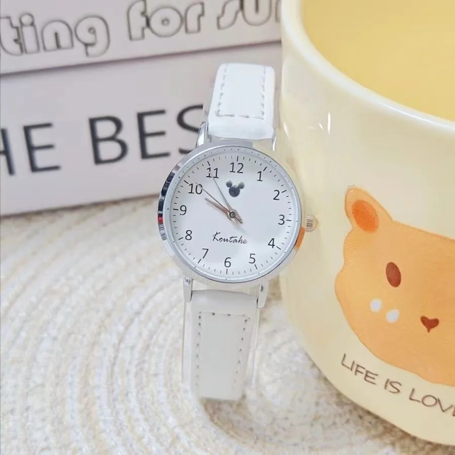 Disney Mickey Fashion Children's Watch Youth Student Watch Quartz Watch PU Leather Strap Boys' and Girls' Watch
