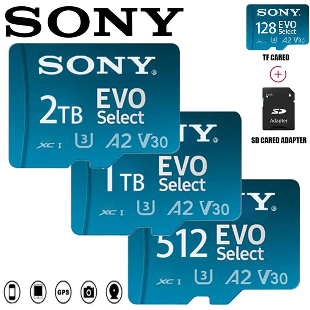 

SONY Micro SD Card C10 2TB 64GB 128GB 256GB 512GB 1TB Up To 150MB/s Microsd Memory Card 1TB A1 Flash TF Card for Phone
