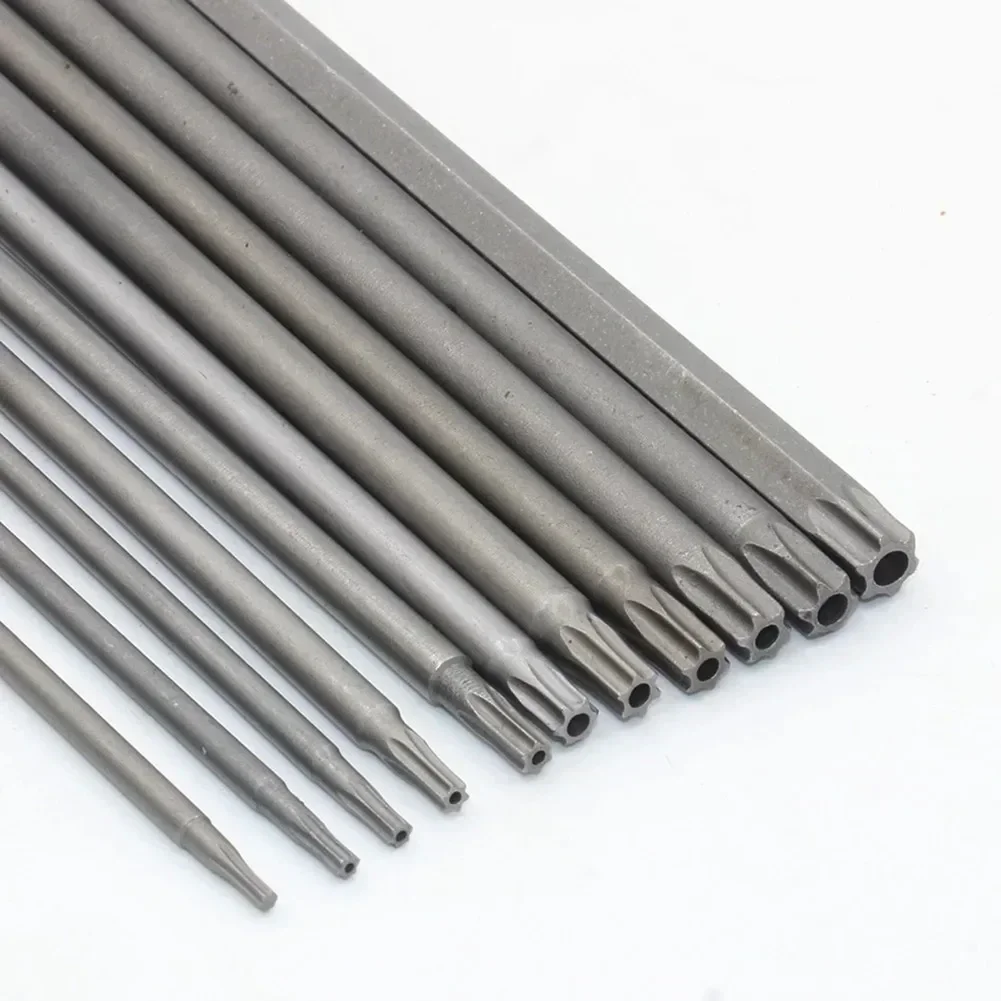 

Drill Screwdriver Head T6-T40 11pcs Electric Extra Long Hollow Magnetic Repair Replace Set 1/4" Hex 100mm Bits