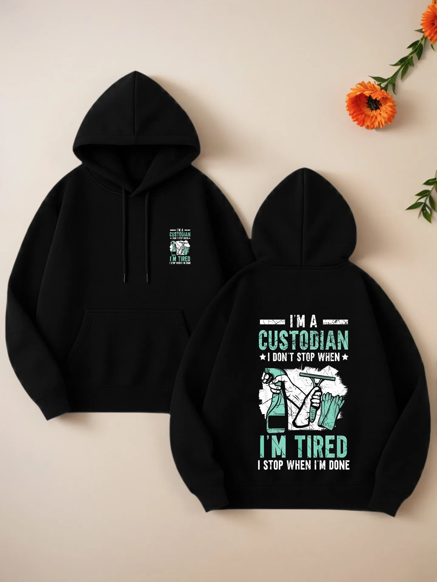 

Graphic Hoodie Women, Letter Print, Casual Aesthetic Design, Comfortable Fabric, Casual Everyday Wear, For Young Men