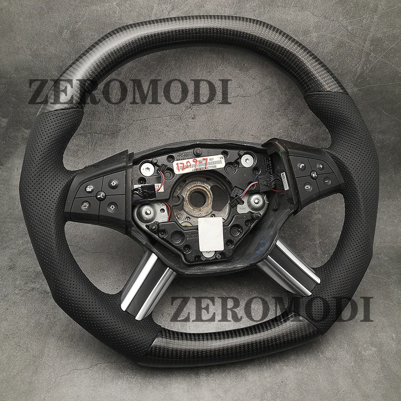 Sports Racing Carbon Fiber Steering Wheel For Mercedes Benz W164 W245 W251 ML GL B R Class 300 350 400 06-09