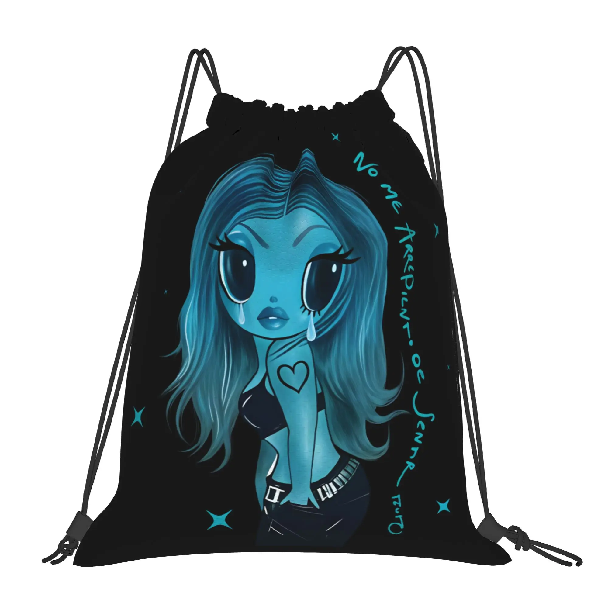 No Me Arrepiento De Sentir Tanto Backpack Karol G Water Resistant Unisex Sports Travel Design Sackpack String Bags