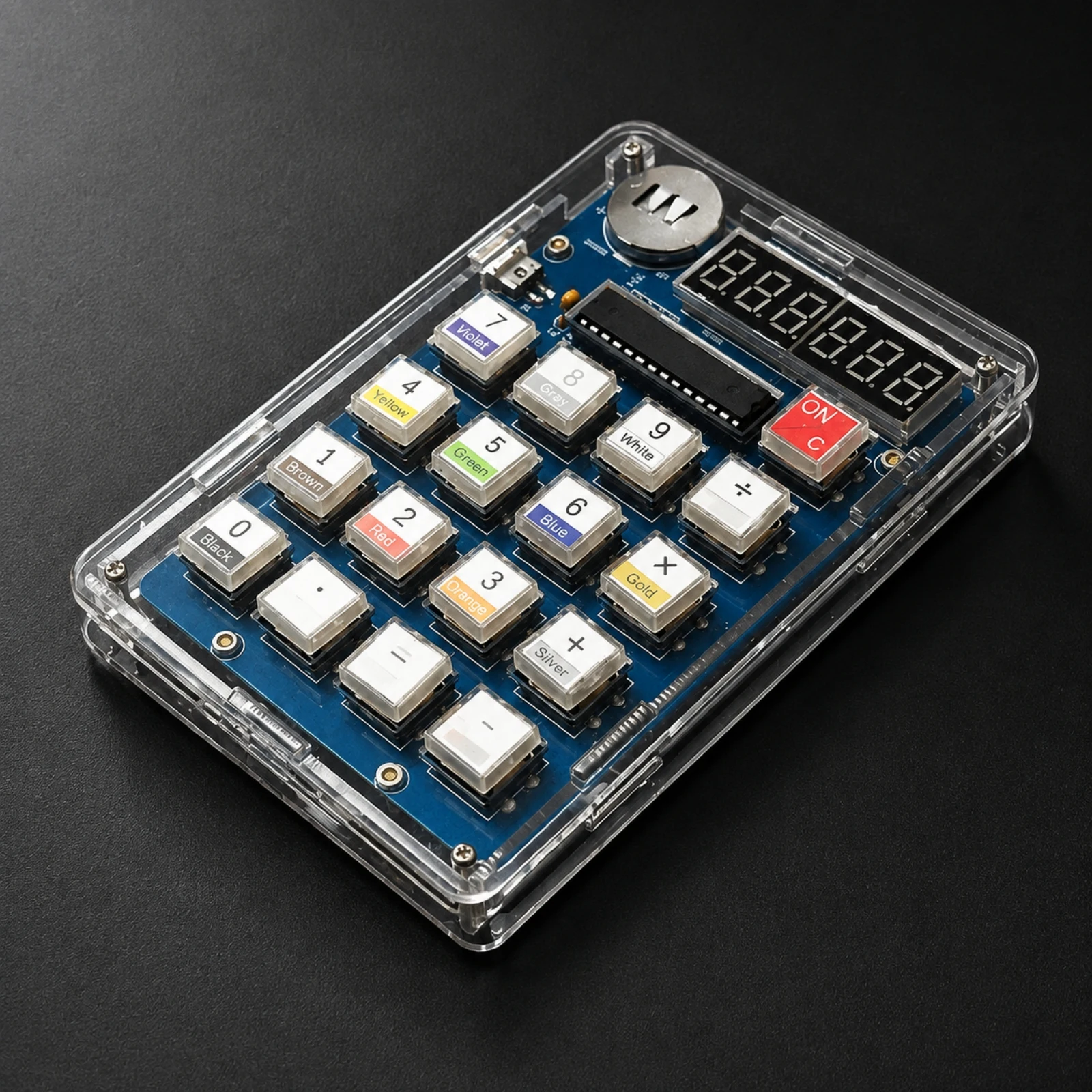 DIY Electronic Calculator Kit Hands-on Educational Soldering Calculator Kit Portable Through-Hole Components for Beginners