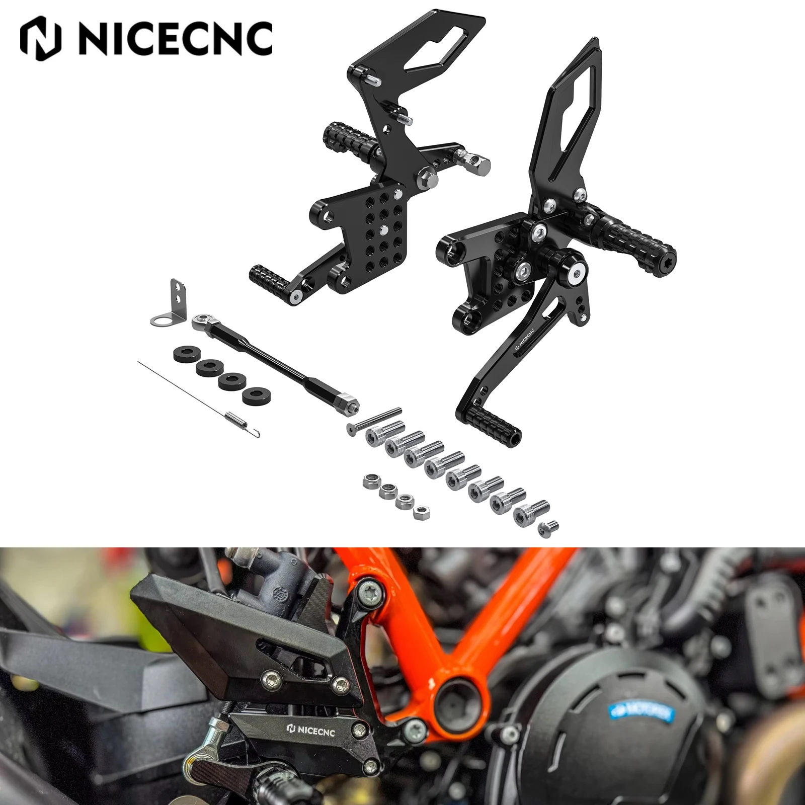 For Suzuki GSXR 600 750 1997-2005 GSXR1000 01-04 Racing Adjustable Rearset Footrest Suzuki SV650/S 1999-2010 SV1000/S 2003-2007