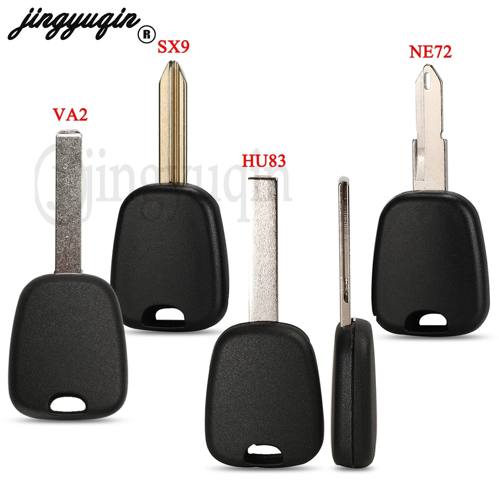 

jingyuqin Transponder Car Key Shell For Citroen C2 C3 C4 Fit Peugeot 106 107 307 207 306 406 Replacement VA2 HCA SX9 Ne73 Blade