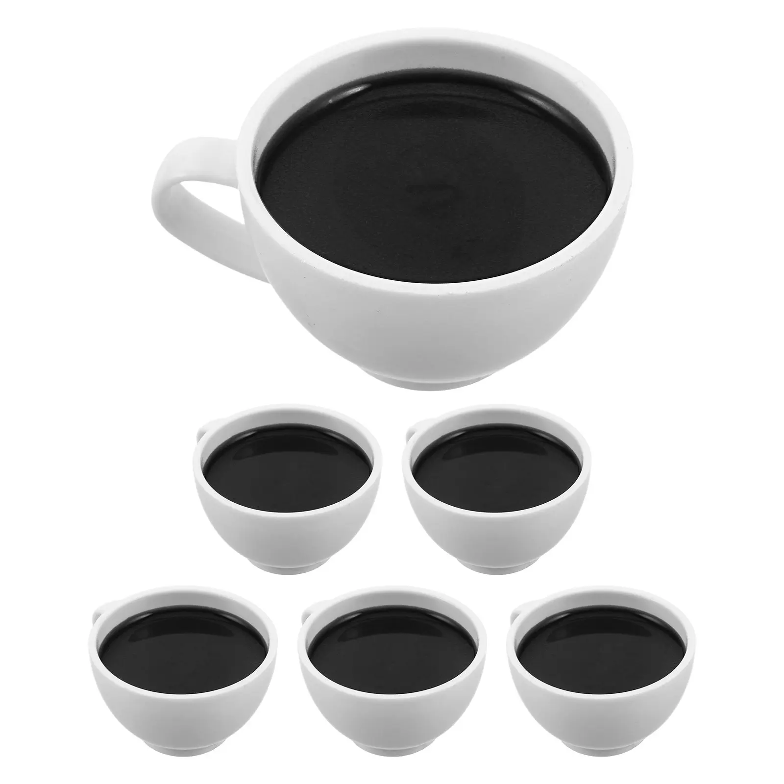 

6Pcs Mini Coffee Cup Set Lifelike Design Small Drink Accessories for Dollhouse Decorations Home Ambiance Enhancement DIY Charm