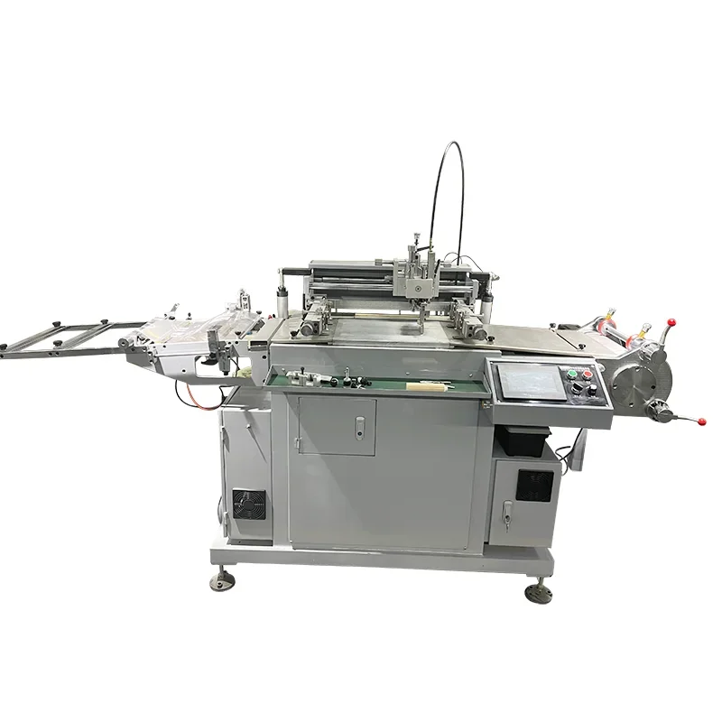 Automatic Fabric Textile Silk Screen Printer/ Roll to Roll 1 Color Label Screen Printing Machine