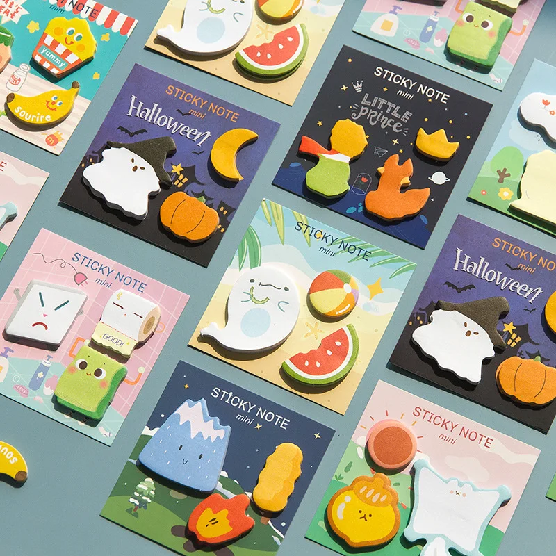 Childhood Sticky Notes Korean Version of Different Shape Combination Sticky Notes N Times Posted Cute Cartoon Material Paper
