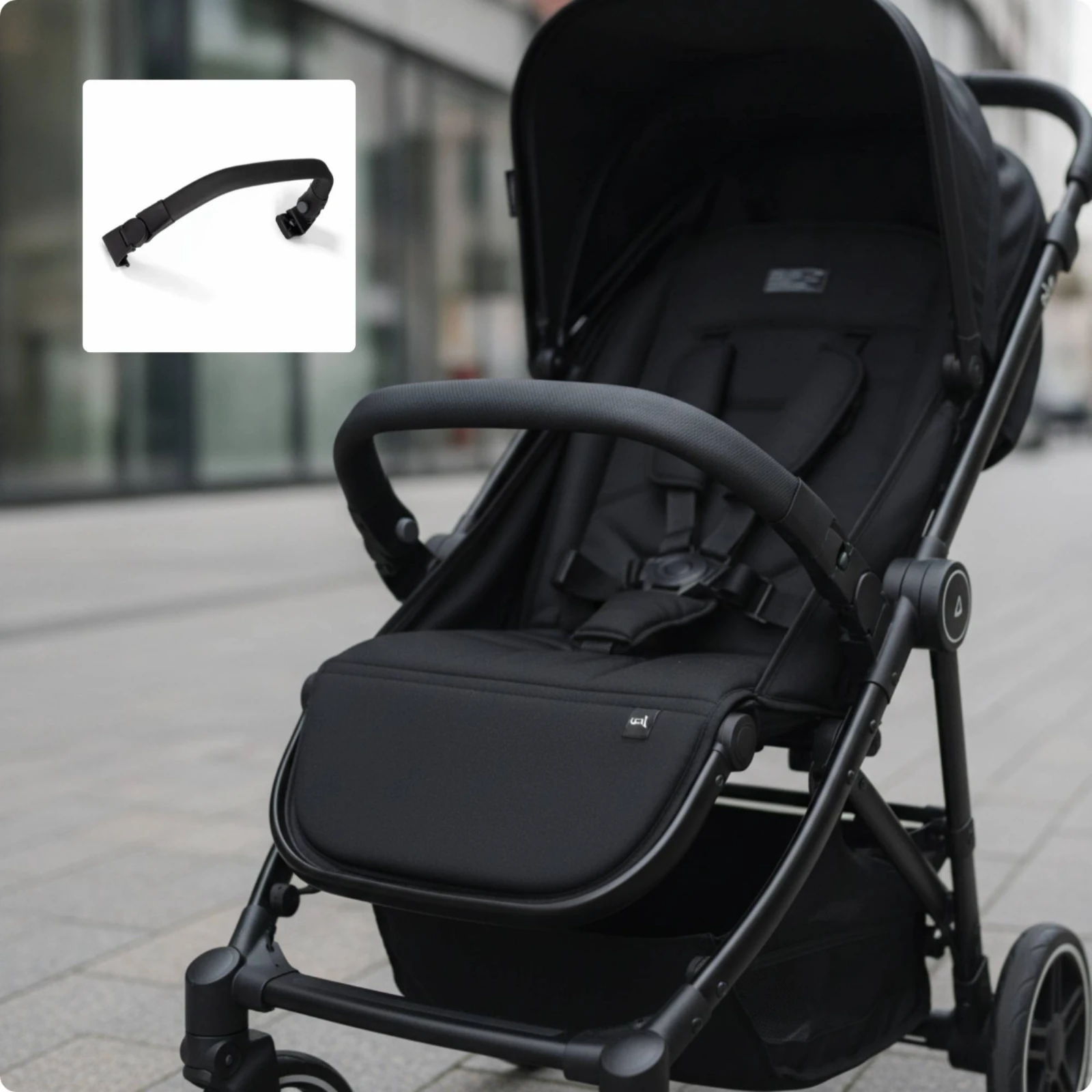 Stroller Bumper Bar Safe Stroller Armrest Safety Bar Soft Accessory Practical for Babies