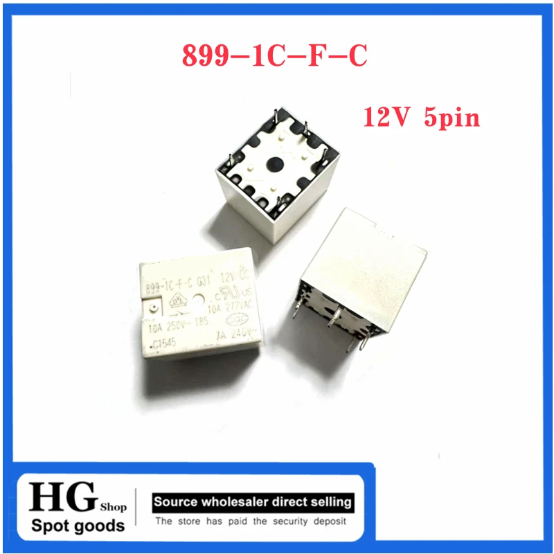 1-5PCS/Lot Original 899-1C-F-C 12VDC  12V 10A 5-pin 899-1CH-F-C Relay