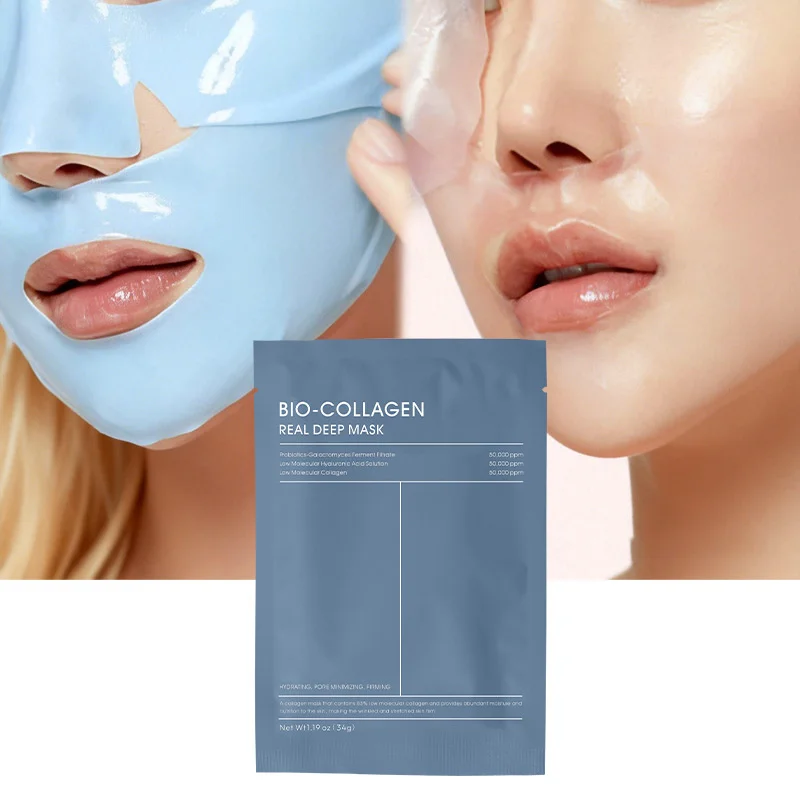 

Bio-Collagen Real Deep Mask Hydrating Firming Face Mask Reduce Wrinkles Pore Minimizing Skincare