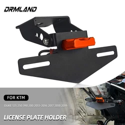 DUKE390 Motorcycle Rear License Plate Tail Frame Holder Bracket With LED Light For DUKE 125 250 390 200 2013-2016 2017 2018 2019