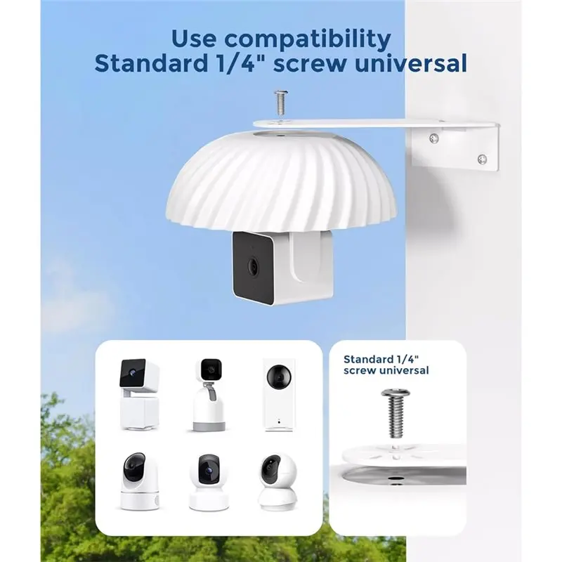 Y43A-For Wyze Cam Pan V3 Weatherproof Housing-UV Resistant, Anti-Glare, Anti-Rain Wall Mount Outdoor Camera Cover