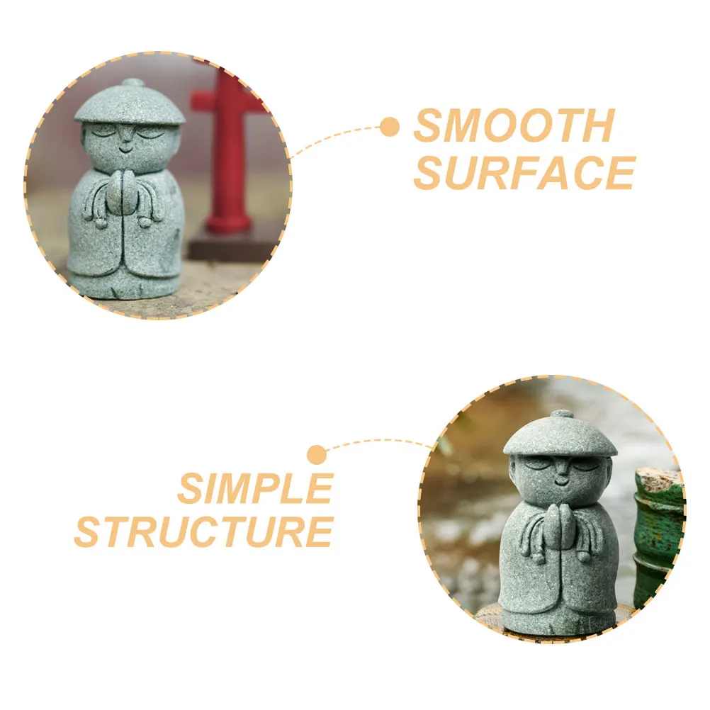 

Prayer Statue Zen Buddha Decor 1 Small Desktop Figurine Shaped Modeling Lasting Time Use Garden Home Statue Indoor Decor