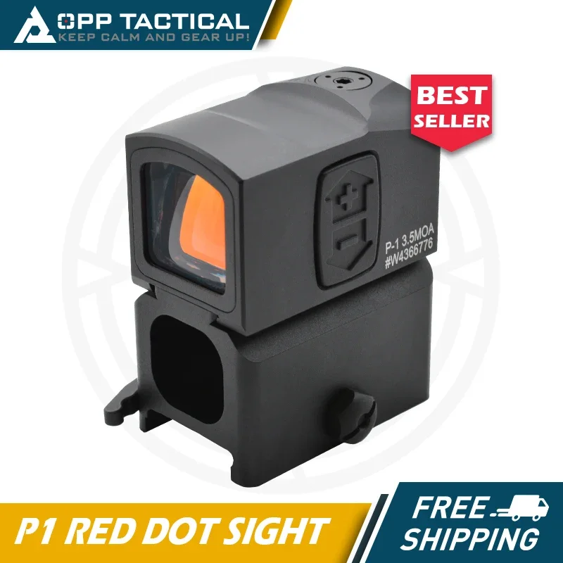 OPP Tactical Premier P1 Red Dot Reflex Sight Pistol Sight with QD Mount for Milspec Airsoft Hunting with Full Original Markings