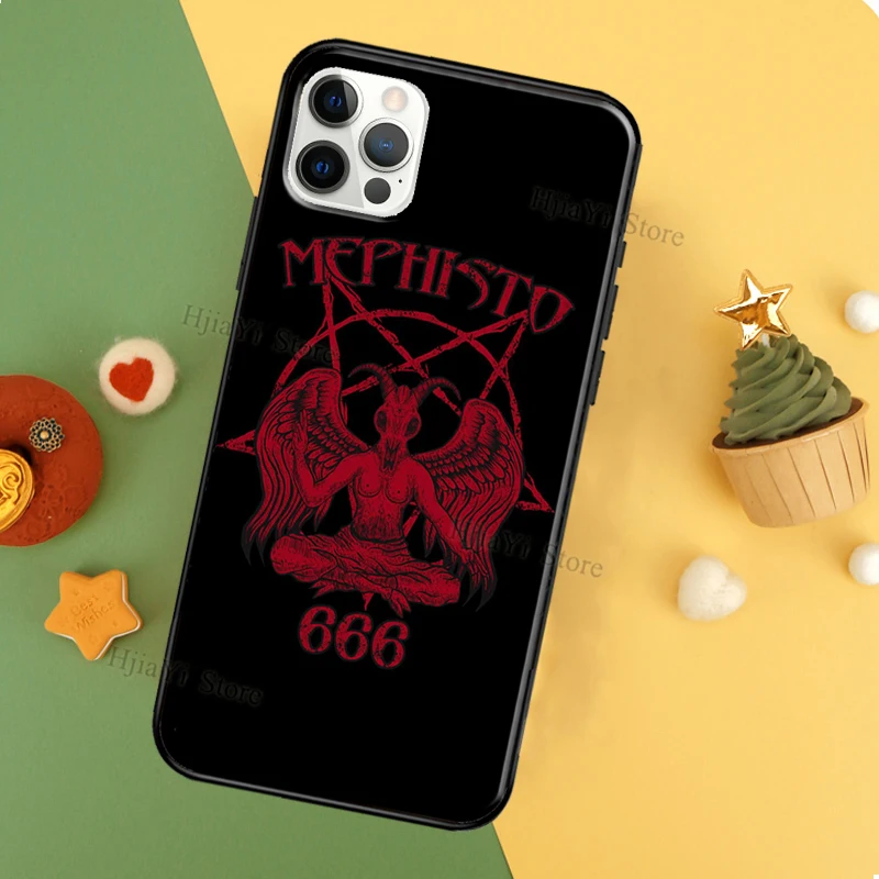 Pentagram Baphomet Satan Case For Apple iPhone 13 12 Mini 11 14 Pro Max XS X XR 6S 7 8 Plus 5S SE 2020 Phone Cover