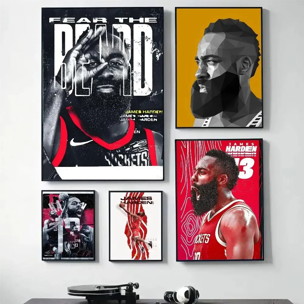 Pc James Harden Basketball Poster HD Wall Art for Home Room Bar Cafe Decor  Modern Sports Prints  Decor