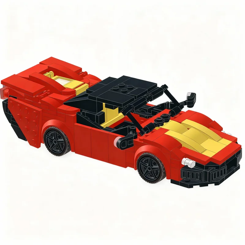 303 pièces MOC Ferrariesd Inspiré de la Supercar City Champions Modèle de blocs de construction Jouets d'architecture Cadeaux de Noël Briques pour enfants