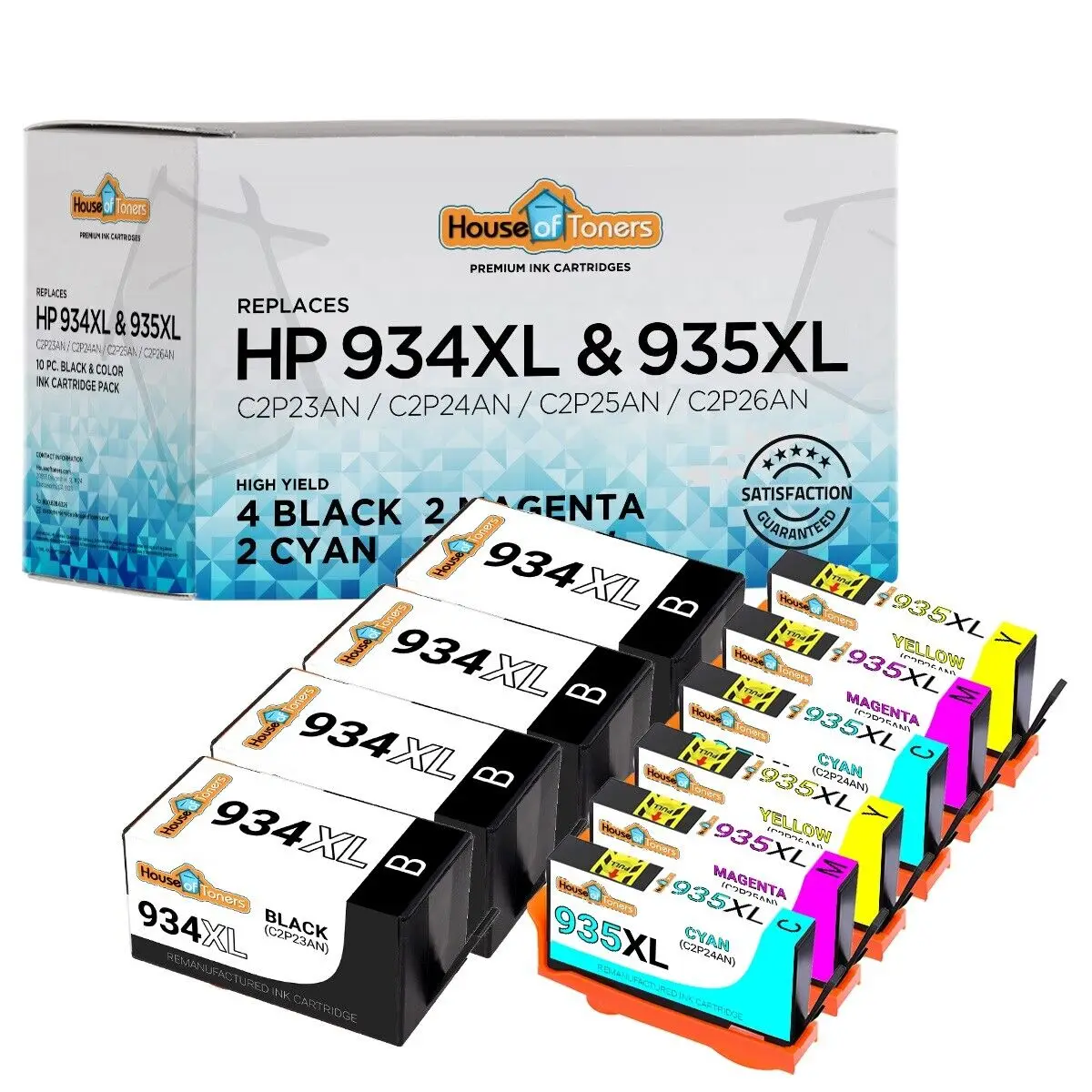 

10 PK 934XL 935XL Ink Cartridges for HP Officejet Pro 6830 6835 6230