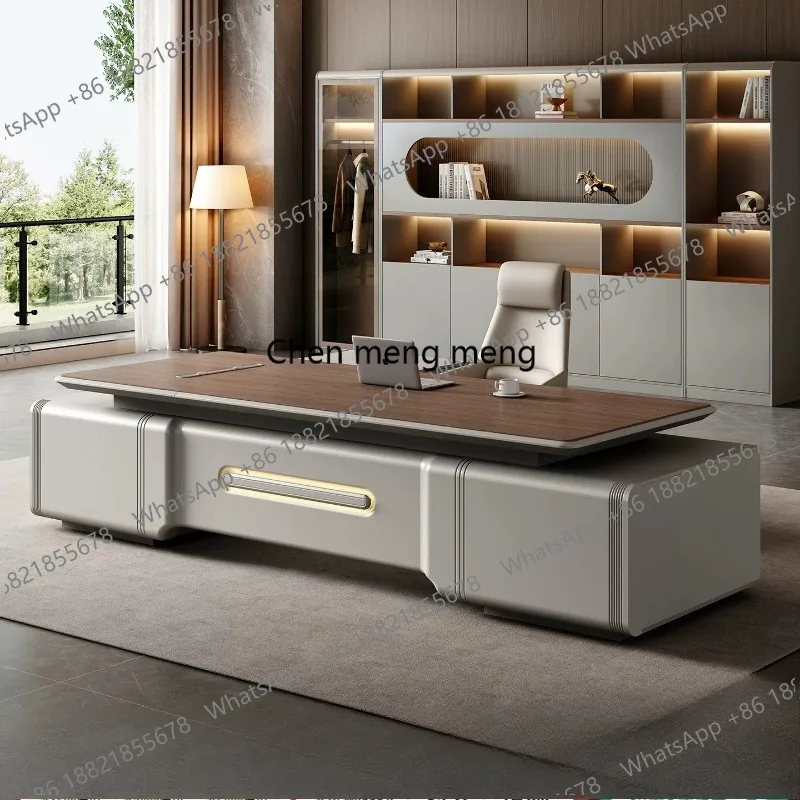 Light luxury boss table, simple and modern chairperson's office, new boss office desk and chair combination