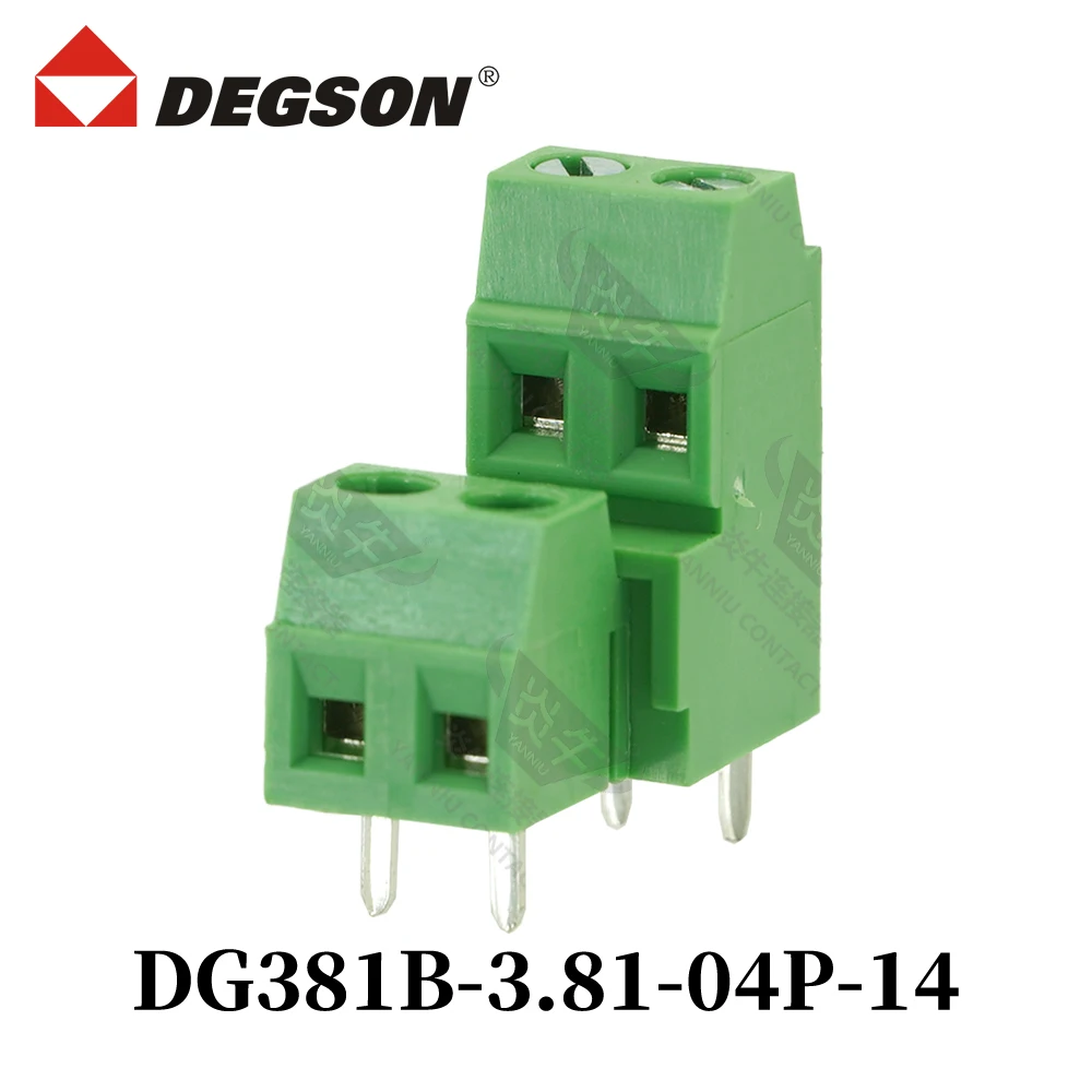 10Pcs DEGSON DG381B-3.81-02P-14-00ZH Screw Connector PCB Terminal Blocks KFDG350 2P-12P MKKDS1 Phoenix Contact UL94V-0 10A 130V