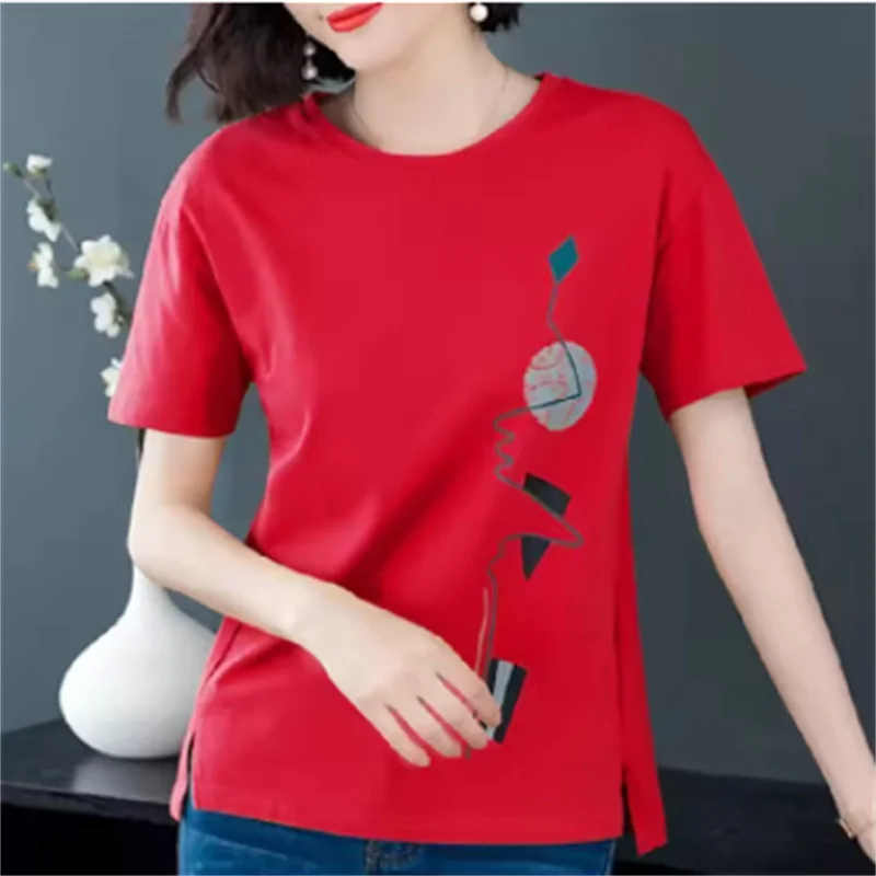 

Fashionable summer unisex fun cartoon classic casual sports fashionable round neck short sleeved T-shirt
