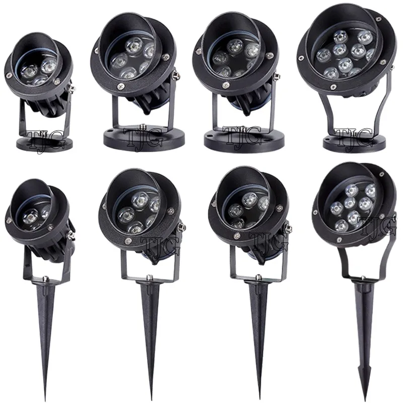 방수 야외 정원 잔디 램프, LED 잔디 조명 스파이크 전구, 정원용 야외 조명, 3W, 5W, 10W, 220V, 110V, 12V