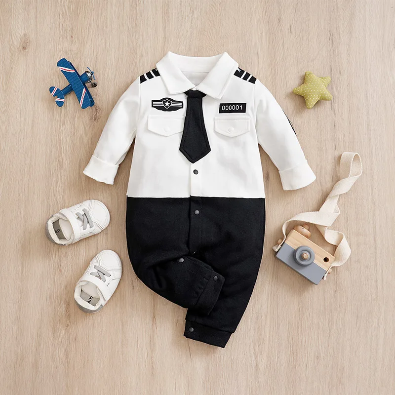 

Униформа для новорожденных мальчиков, одежда для младенцев, комбинезон для малышей, костюм, комбинезон, комбинезон из 100% хлопка, с длинным рукавом, на весну и осень