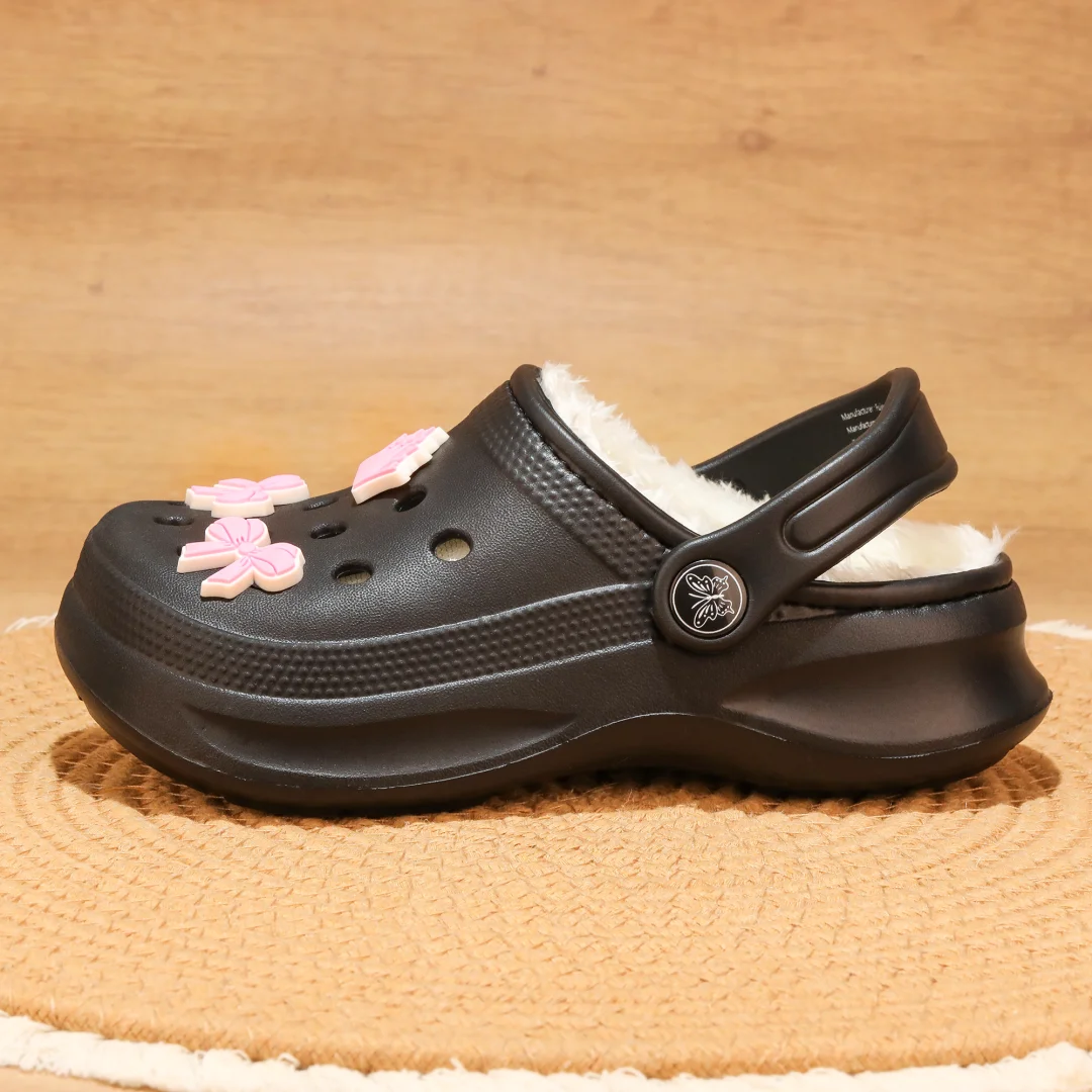 Kinder-Clogs und -Mules mit Fellfutter, leichte Garten-Schuhe mit Baumwollfutter, warme Hausschuhe für Jungen, Mädchen und Kleinkinder, 168. – Detail 16