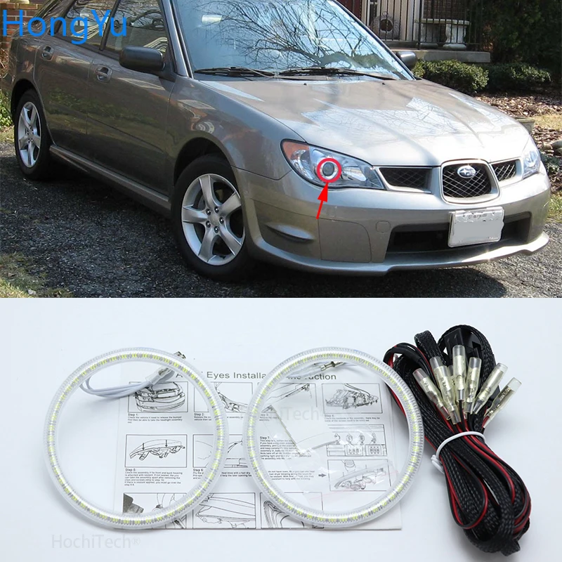 

Super Bright White Color 3528 SMD Led Angel Eyes Kit Daytime Running Light DRL for Subaru Impreza 2006 2007