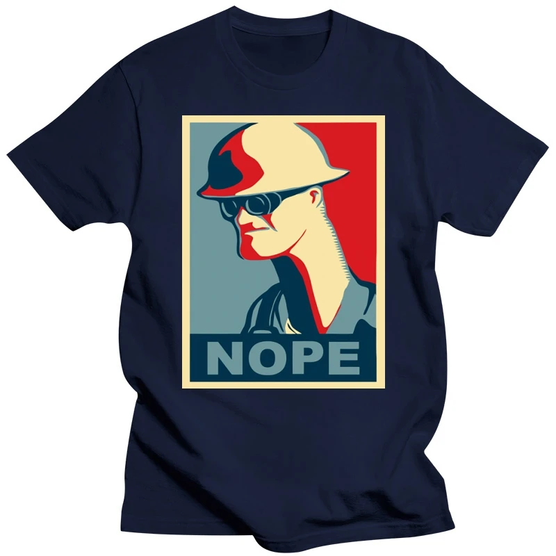 Team Fortress 2 T Shirt Engineer Says Nope T Shirt Men 100 Percent Cotton Tee Shirt Printed Beach Plus Size Fun Tshirt 032852