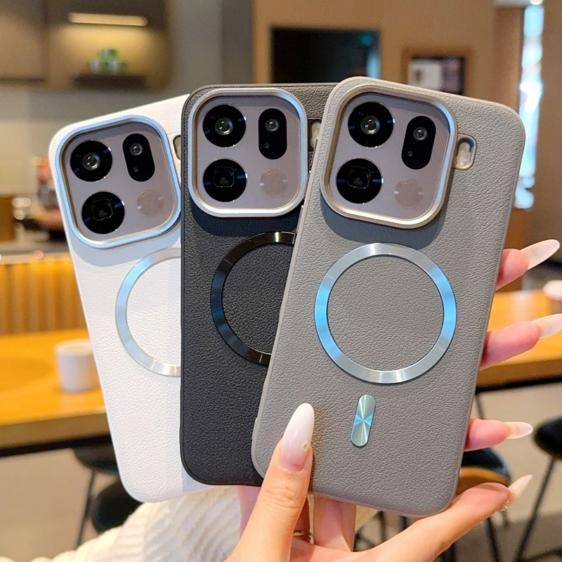 

Fashion Phone Case For OPPO Find X9 Pro Magnetic Wireless Charger Protective PC Hard Shell Shockproof Back Cover