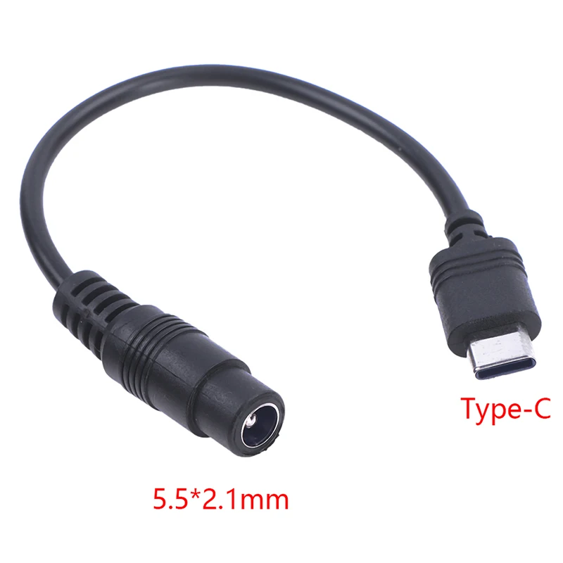 DC Type-c Female To 5.5*2.1 Female Cables 5521 Power Jack DC Power Conector 5.5x2.1 Adapter USB Type C Converter