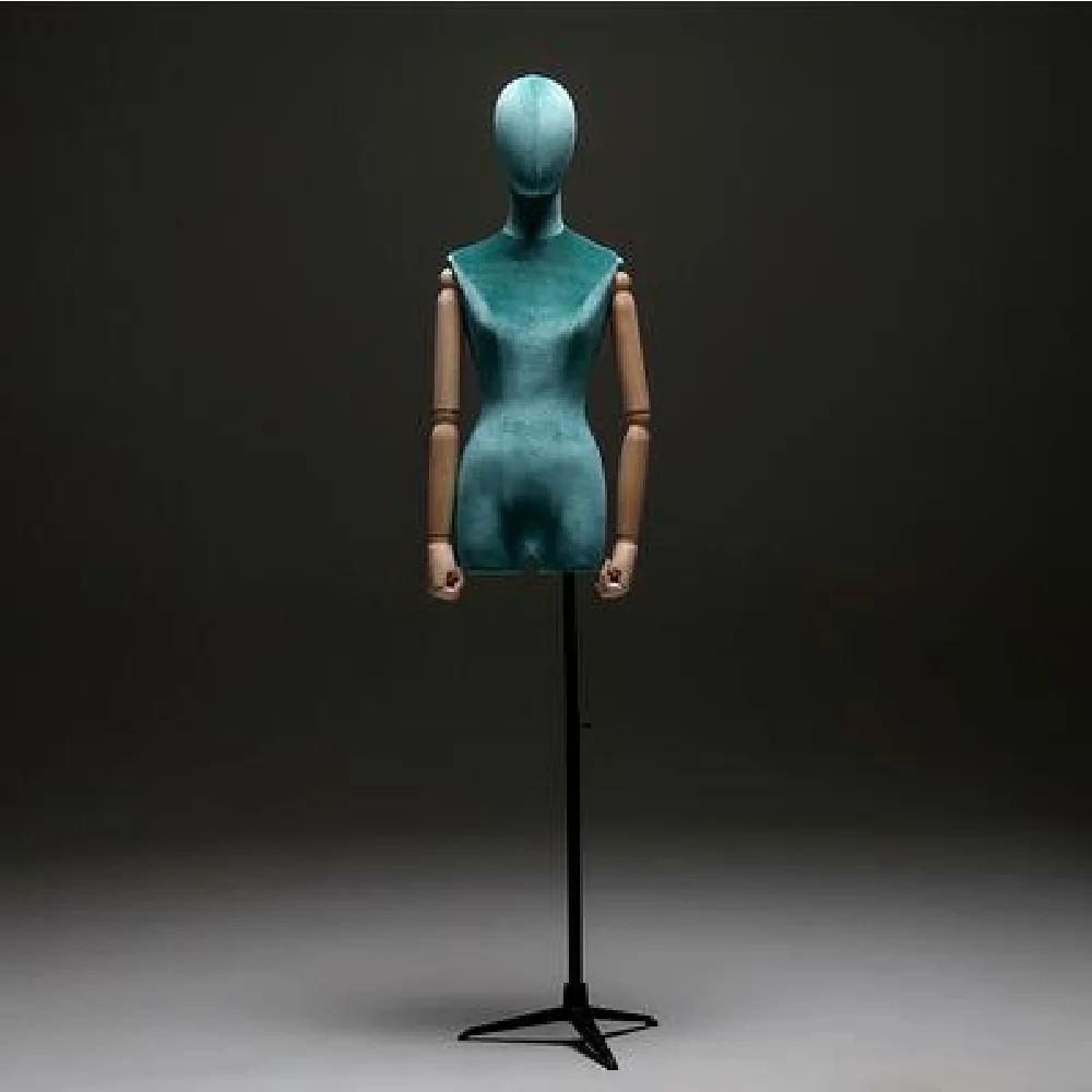 Fashion Arm Color Wood Hand Mannequin Body Triangle Base Female Dress Model,Jewelry Flexible Women,Adjustable Rack,Doll C840