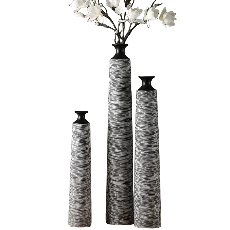 Nordic Resin Flower Vase for Coffee Shop Light Luxury High Style Household Floor Vase Large Water-fillable Vase for Hotel Lobby