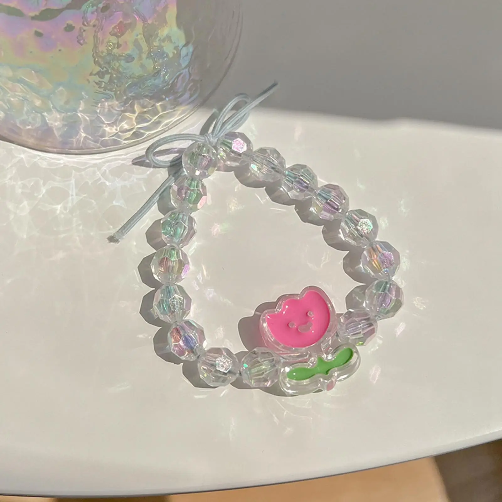 Cartoon Hair Ties ,Beads Bracelet Hair Bands Rope Hair Accessories Headwear