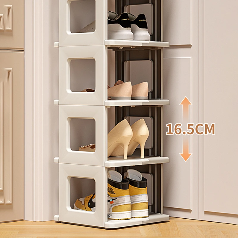 3/5 Layers Foldable Shoes Rack Space-saving Shoe Storage Shelf Detachable Shoes Cabinet Multifunctional Household Organizer