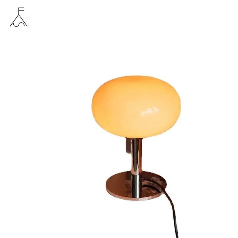 

Lollipop Table Lamp Medieval Cream Glass Lamp Living Room Bedroom Study Simple Atmosphere Retro Glass Standing Lamp Home Decor