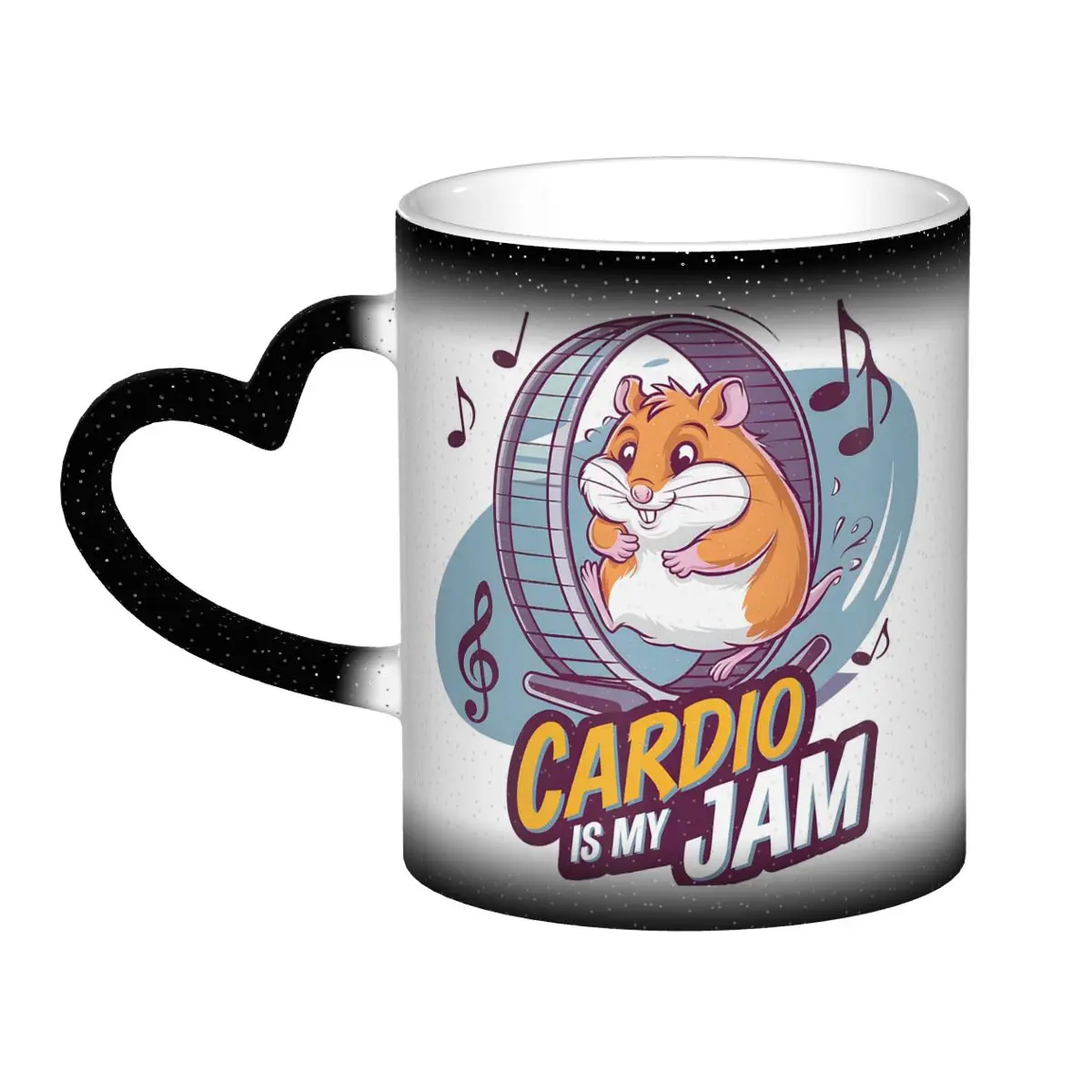 Cardio Is My Jam Hamster Mug Funny Ceramic Coffee Cups Tea Mugs Milk Cup Drinkware Gifts for Friends