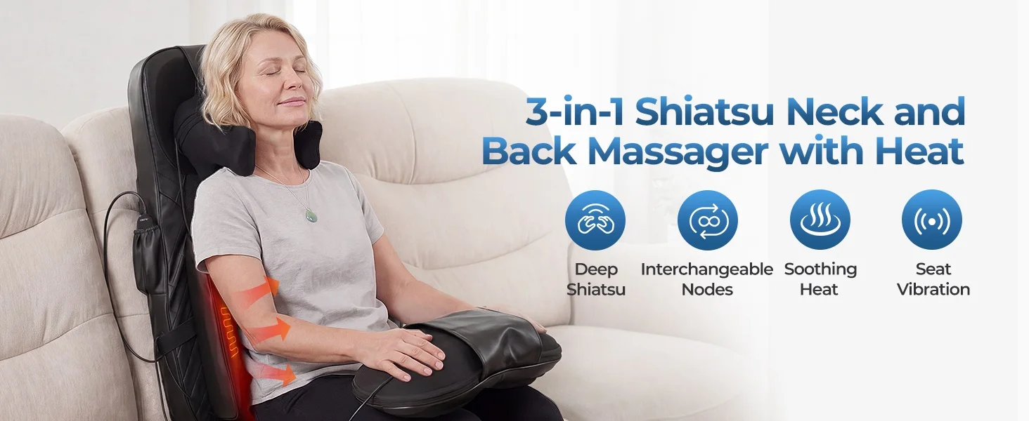 Shiatsu Massage Chair Pad Image 1