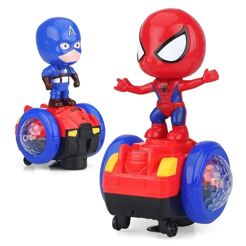 Hot Toys Marvel Avengers Kart Spider-Man Captain America Iron Man Electric Stunt Light Music Balance Car Children\'s Toys