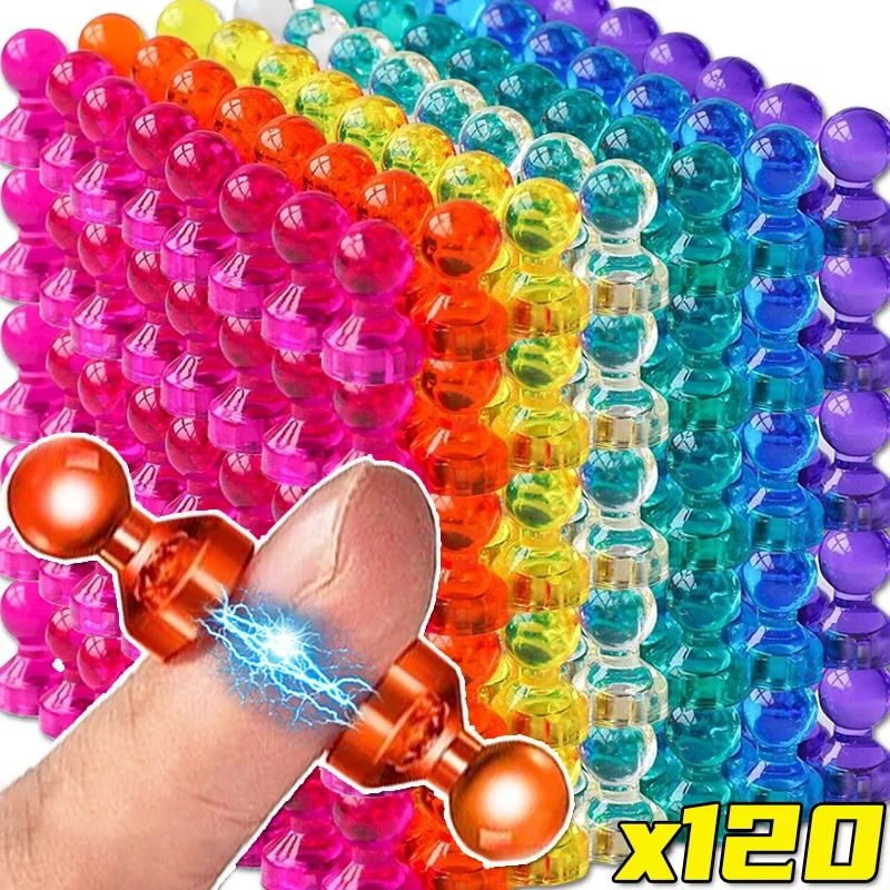 8/120PCS Mini Colorful Pushpins Magentic Office Strong Neodymium Magnet Refrigerator Stickers Whiteboard Map Pushpin Wholesale