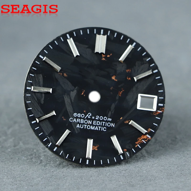 

SEAGIS Rose gold carbon fiber 28.5 mm dial NH35 movement no lume No Logo