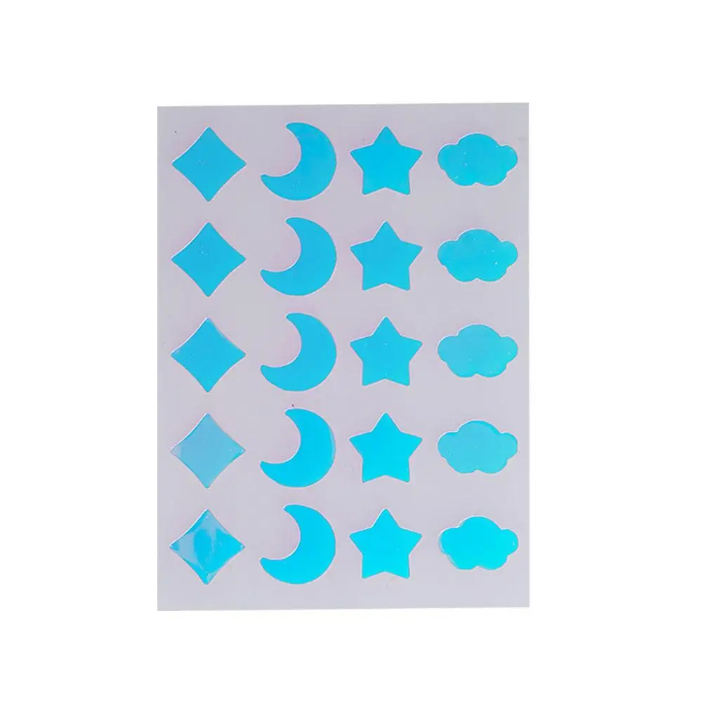 Stiker penghilang jerawat bintang warna-warni L7k1, alat kecantikan kulit wajah penghilang jerawat noda Concealer